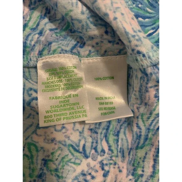 Lily Pulitzer Malone Maxi Dress Las Olas Aqua Small Vacation Resort Beach **flaw - Picture 10 of 11